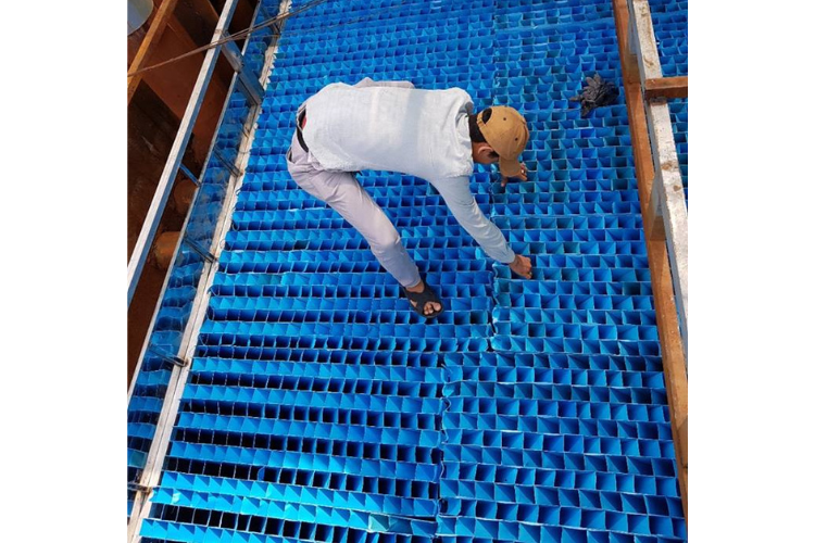 Lắp đặt tấm lắng lamen PVC 40mm